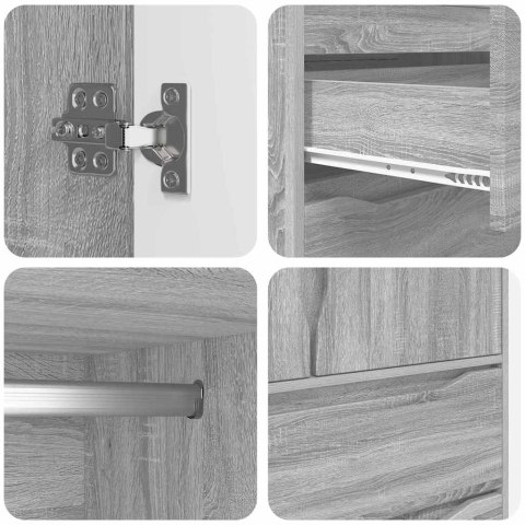 SZAFKA ŁAZIENKOWA Z SZUFLADĄ SZARY SONOMA 79,5X49X156CM