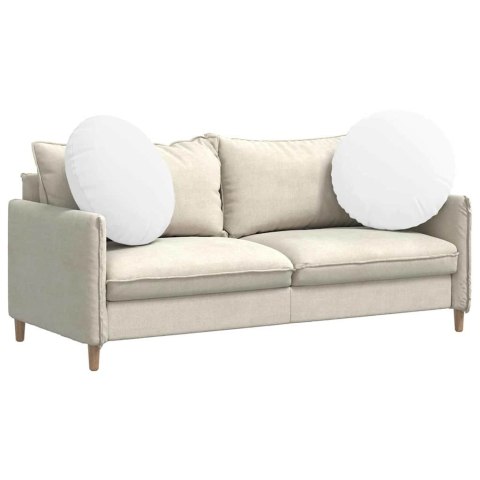 PODUSZKI NA SIEDZISKA 2 SZT. BIAŁY Ø80X29CM TKANINA