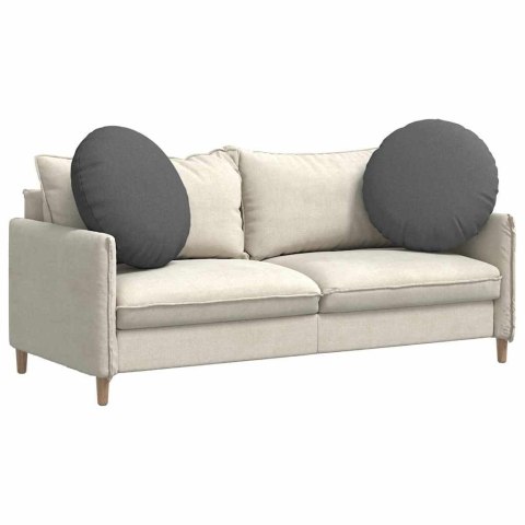 PODUSZKI NA SIEDZISKA 2 SZT. CIEMNOSZARY Ø80X29CM TKANINA