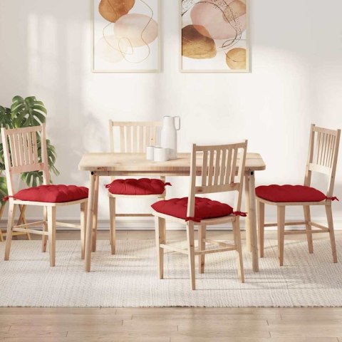 PODUSZKI NA SIEDZISKA 2 SZT. CZERWONY 40X40X6CM TKANINA