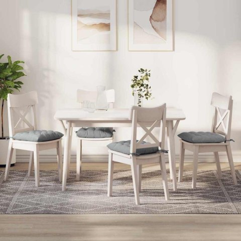 PODUSZKI NA SIEDZISKA 2 SZT. JASNOSZARY 40X40X6CM TKANINA