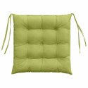 PODUSZKI NA SIEDZISKA 2 SZT. JASNOZIELONY 40X40X6CM TKANINA