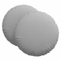 PODUSZKI NA SIEDZISKA 2 SZT. SZARY CHMUR Ø60X21CM TKANINA