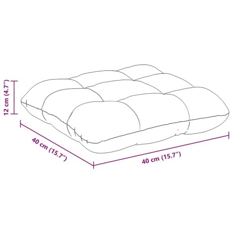 PODUSZKI NA SIEDZISKA 4 SZT. BRĄZOWY 40X40X12CM TKANINA