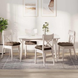 PODUSZKI NA SIEDZISKA 4 SZT. BRĄZOWY 45X45X12CM TKANINA