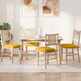 PODUSZKI NA SIEDZISKA 4 SZT. JASNOŻÓŁTY 40X40X6CM