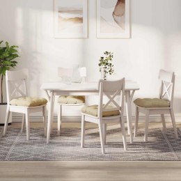 PODUSZKI NA SIEDZISKA 4 SZT. KREMOWY 40X40X12CM TKANINA