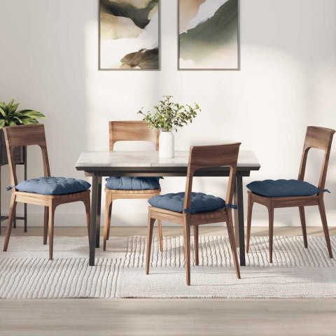 PODUSZKI NA SIEDZISKA 4 SZT. NIEBIESKI 40X40X6CM