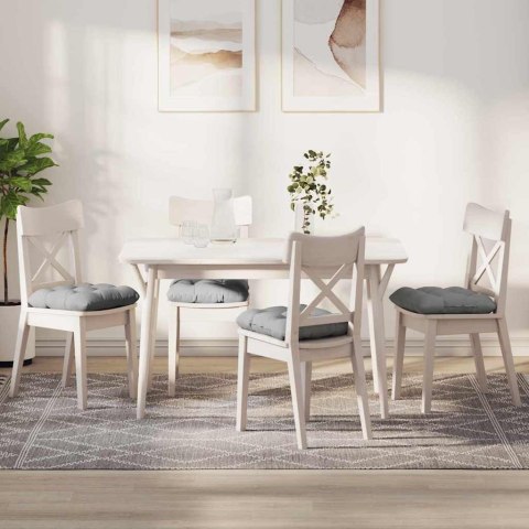 PODUSZKI NA SIEDZISKA 4 SZT. SZARY CHMUR 40X40X12CM TKANINA