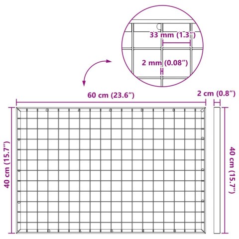 RUSZT SREBRNY 60X40X2CM STAL OCYNKOWANA NA GORĄCO