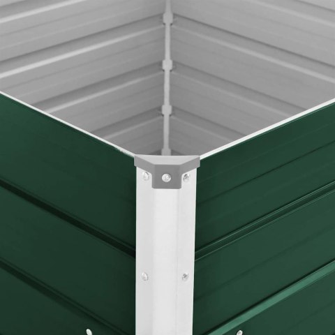 DONICA DO PODNIESIONEJ GRZĄDKI 100X100X77CM STAL ZIELONA