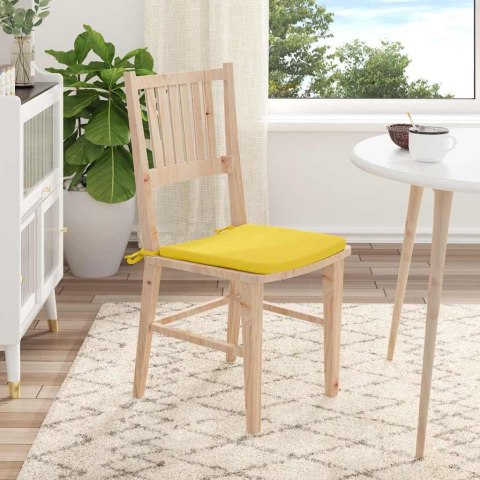 PODUSZKI NA SIEDZISKA 4 SZT. JASNOŻÓŁTY 40X40X3CM TKANINA