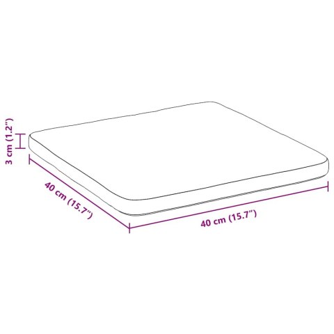 PODUSZKI NA SIEDZISKA 4 SZT. JASNOŻÓŁTY 40X40X3CM