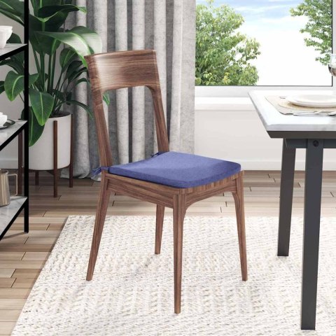 PODUSZKI NA SIEDZISKA 4 SZT. NIEBIESKI DŻINS 40X40X3CM