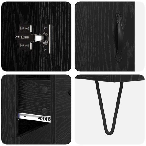 KOMODA CZARNY DĄB 69,5X34X180CM