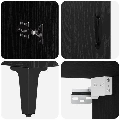 KOMODA CZARNY DĄB 69,5X34X180CM