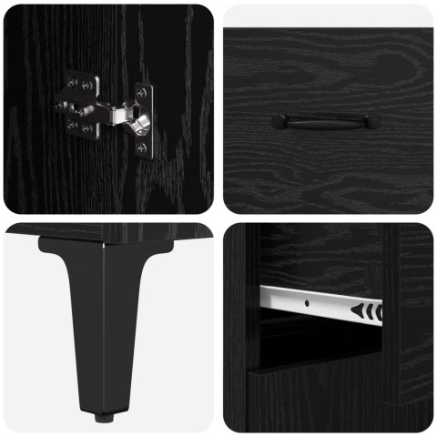 KOMODA CZARNY DĄB 69,5X34X180CM