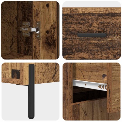 KOMODA MONTOWANE NA ŚCIANIE STARE DREWNO 69,5X34X180CM