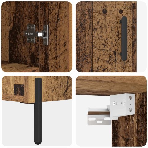 KOMODA MONTOWANE NA ŚCIANIE STARE DREWNO 69,5X34X180CM