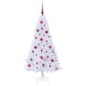 SZTUCZNA CHOINKA Z 150 DIODAMI LED BIAŁA 150CM