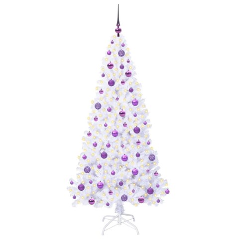 SZTUCZNA CHOINKA Z 300 DIODAMI LED BIAŁA 180CM