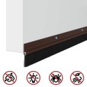 VidaXL Uszczelki z szczotką do drzwi na zatrzask 12 pcs Brązowy 100 cm