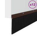 VidaXL Uszczelki z szczotką do drzwi na zatrzask 12 pcs Brązowy 100 cm