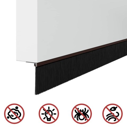 VidaXL Uszczelki z szczotką do drzwi na zatrzask 12 pcs Brązowy 100 cm