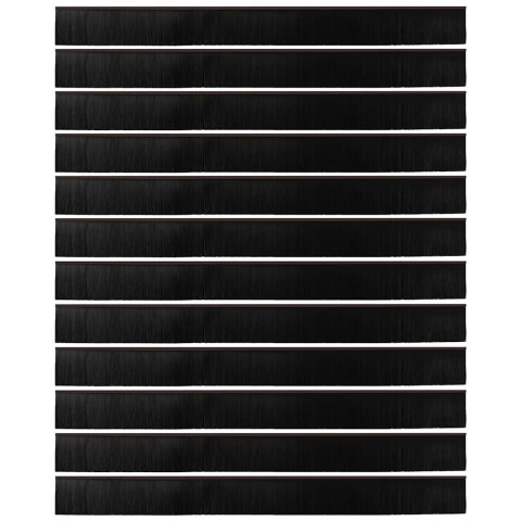 VidaXL Uszczelki z szczotką do drzwi na zatrzask 12 pcs Brązowy 100 cm
