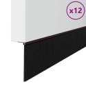 VidaXL Uszczelki z szczotką do drzwi na zatrzask 12 pcs Brązowy 100 cm