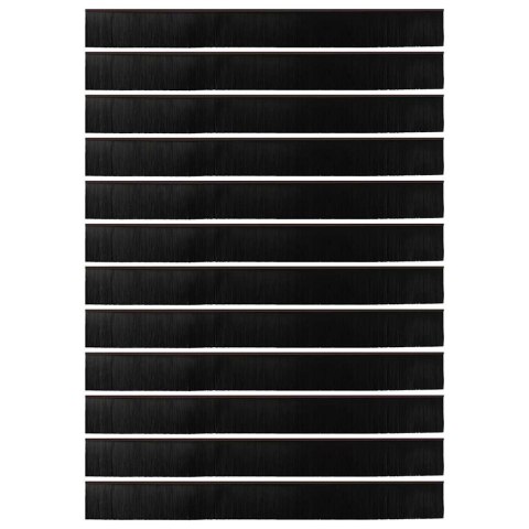 VidaXL Uszczelki z szczotką do drzwi na zatrzask 12 pcs Brązowy 100 cm