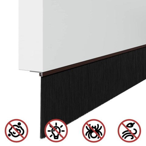 VidaXL Uszczelki z szczotką do drzwi na zatrzask 12 pcs Brązowy 100 cm