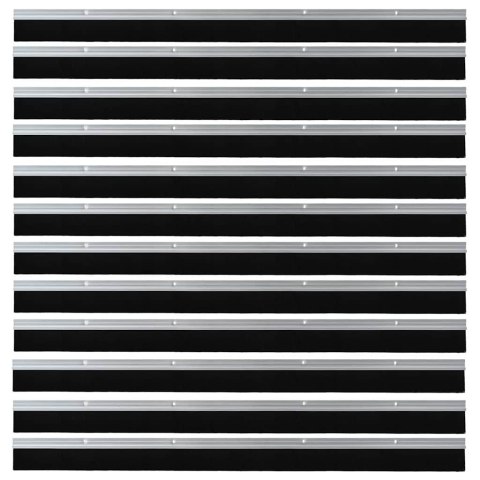 VidaXL Uszczelki z szczotką do drzwi na zatrzask 12 pcs Srebrny 100 cm