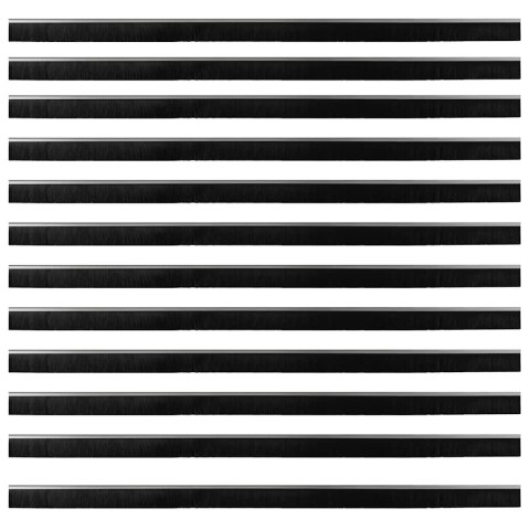 VidaXL Uszczelki z szczotką do drzwi na zatrzask 12 pcs Srebrny 100 cm