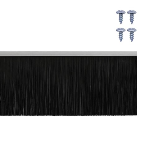 VidaXL Uszczelki z szczotką do drzwi na zatrzask 12 pcs Srebrny 100 cm