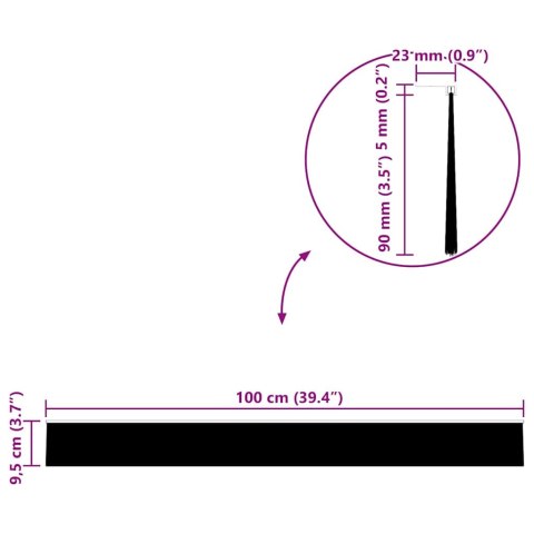 VidaXL Uszczelki z szczotką do drzwi na zatrzask 12 pcs Srebrny 100 cm