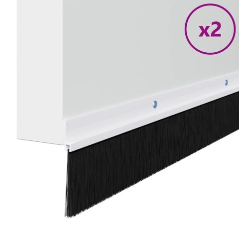 USZCZELKA DO DRZWI ZE SZCZOTKĄ IZOLACYJNA 2 SZT. BIAŁE 100 CM