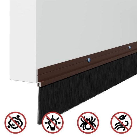USZCZELKA DO DRZWI ZE SZCZOTKĄ IZOLACYJNA 2 SZT. BRĄZOWE 100 CM