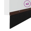VidaXL Uszczelki z szczotką do drzwi na zatrzask 2 pcs Brązowy 100 cm