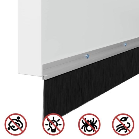 USZCZELKA DO DRZWI ZE SZCZOTKĄ IZOLACYJNA 2 SZT. SREBRNE 100 CM