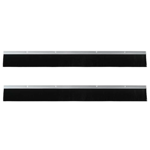 VidaXL Uszczelki z szczotką do drzwi na zatrzask 2 pcs Srebrny 100 cm