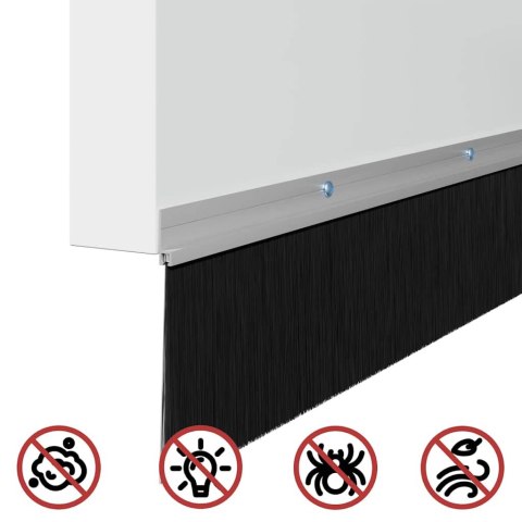 VidaXL Uszczelki z szczotką do drzwi na zatrzask 2 pcs Srebrny 100 cm