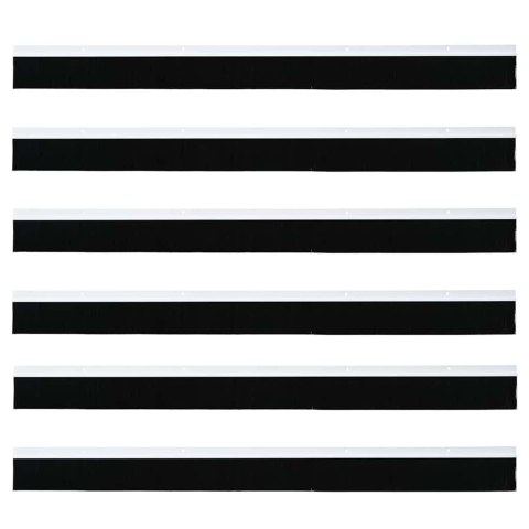 USZCZELKA DO DRZWI ZE SZCZOTKĄ IZOLACYJNA 6 SZT. BIAŁE 100 CM