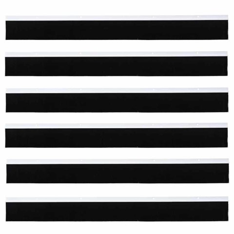 VidaXL Uszczelki z szczotką do drzwi na zatrzask 6 pcs Biały 100 cm