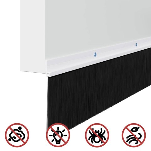 VidaXL Uszczelki z szczotką do drzwi na zatrzask 6 pcs Biały 100 cm