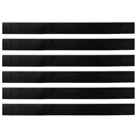 USZCZELKA DO DRZWI ZE SZCZOTKĄ IZOLACYJNA 6 SZT. BIAŁE 100 CM