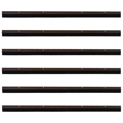 USZCZELKA DO DRZWI ZE SZCZOTKĄ IZOLACYJNA 6 SZT. BRĄZOWE 100 CM