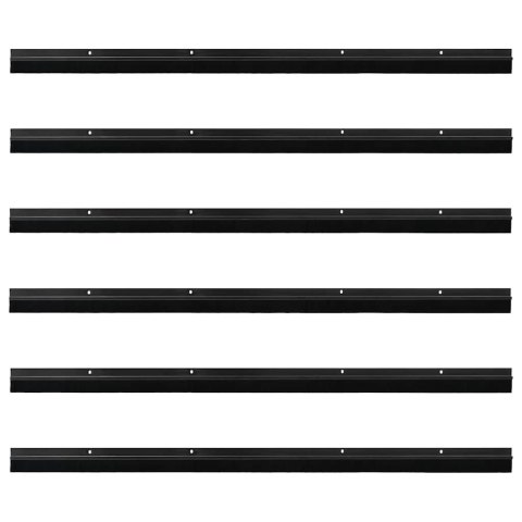 USZCZELKA DO DRZWI ZE SZCZOTKĄ IZOLACYJNA 6 SZT. CZARNE 100 CM