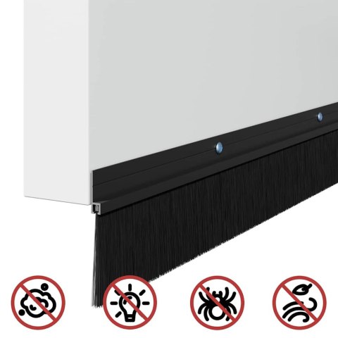 USZCZELKA DO DRZWI ZE SZCZOTKĄ IZOLACYJNA 6 SZT. CZARNE 100 CM