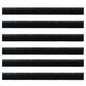 VidaXL Uszczelki z szczotką do drzwi na zatrzask 6 pcs Czarny 100 cm